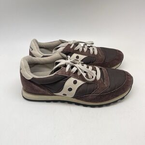 Saucony Jazz Sneakers Mens 9 2866-17 Brown Suede Classic Athletic Casual Shoes